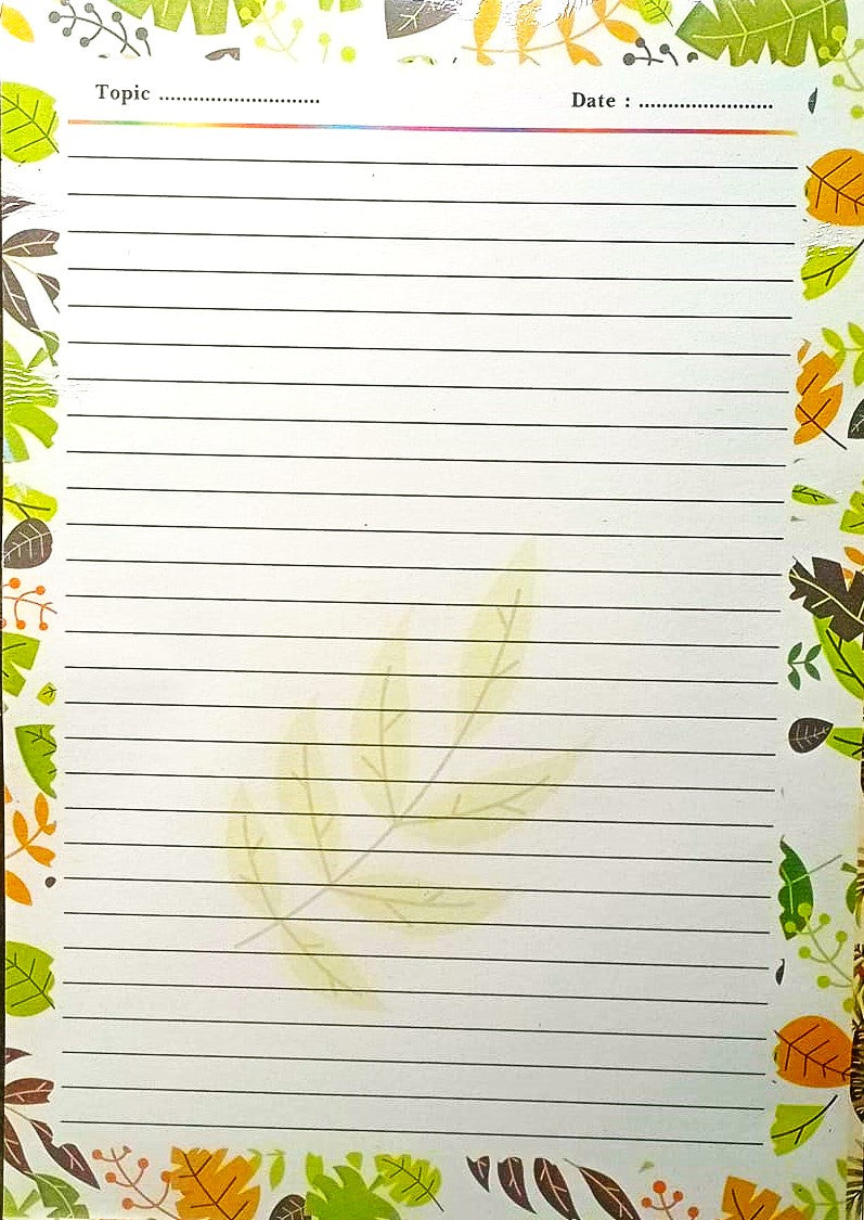 Buy One Side Ruled A4 Designer Sheets with floral mix designs (20 sheets, 4 designs each, 80 GSM). Perfect project papers for assignments, practical work, and art & craft.