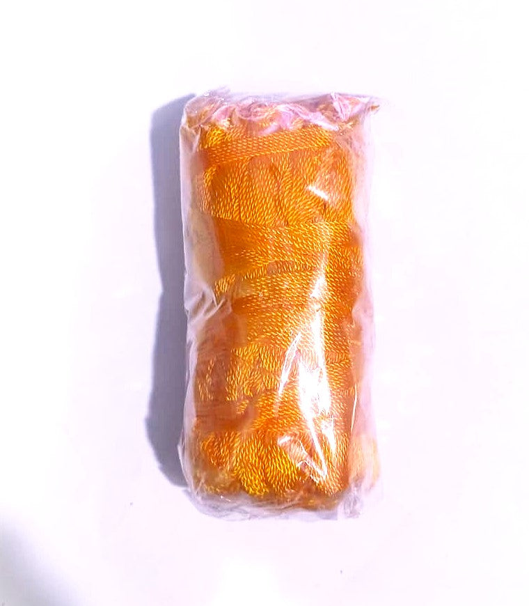 Orange Cotton Janeu Thread Kesari Janeu Gayatri Janeu Sacred Thread Original Janeu Janeoo for Puja Made of Pure Cotton Mota Dhaga Reshmi