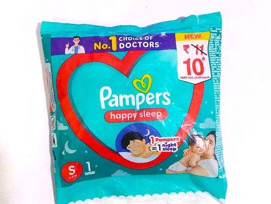 Pampers Happy Sleep Pant Style Baby Diapers Small (S) 1 Pampers = 1 Night Sleep with Anti Rash Shield 4-8 Kg Diapers