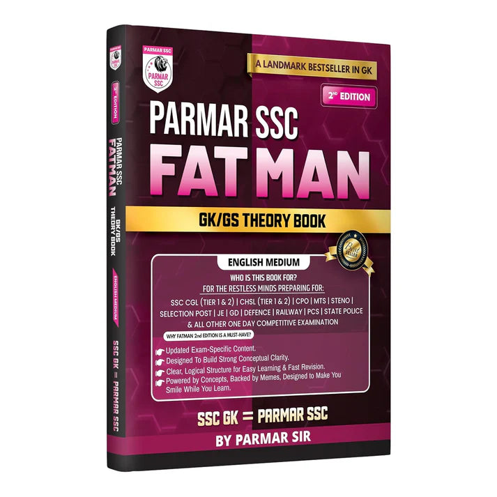 SSC Fatman GK GS Theory Book 2nd Edition 2026 English Medium by Parmar Sir With With Multicolour Shree Khau Shyam Sticker