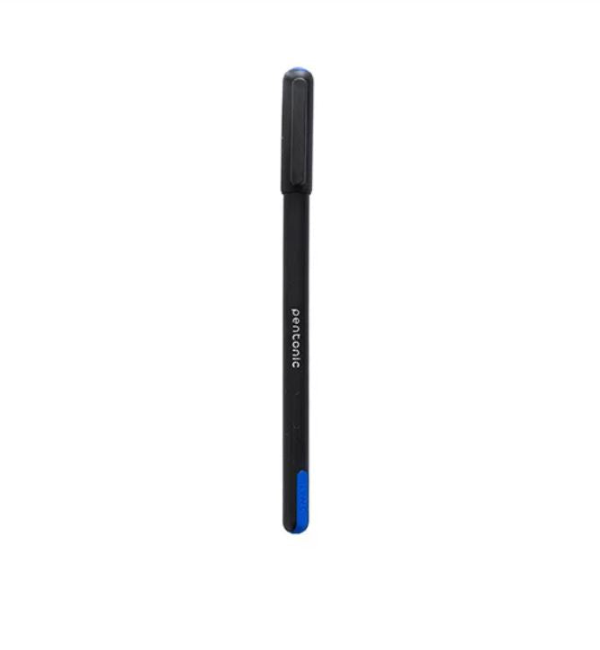 Pentonic Ball Pen Refillable Ultra Low Viscosity Ink Sleek Matte Finish Featherlite Feel Blue Ink Pack of 10