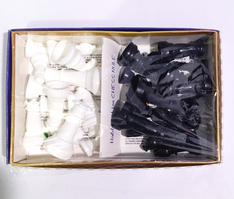 Popular Chessmen In Black and White Complete Set of 32 Chess Pieces Chess Coins Chessmen Light Weight All Ages