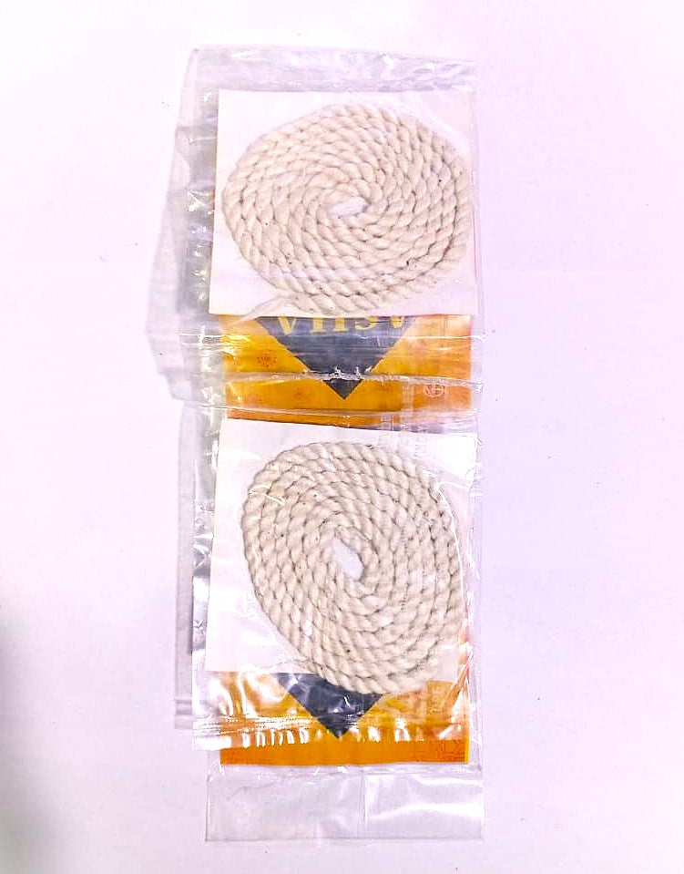 Pure Cotton Wicks Asha Hand Crafted Hand Made Long Twisted Pure Cotton Wicks Pack of 6 Pcs Arti Navratri Special Lambi Diya Jyot Batti Jot Wick Pooja Articles Puja Aarti Rui Batti