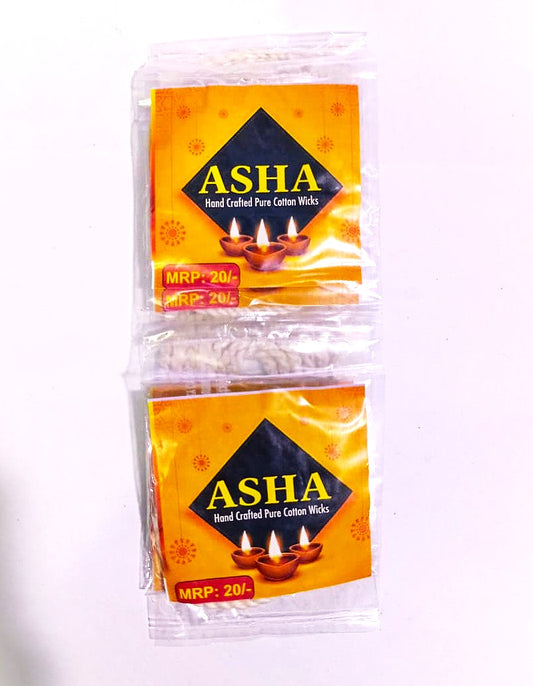 Pure Cotton Wicks Asha Hand Crafted Hand Made Long Twisted Pure Cotton Wicks Pack of 6 Pcs Arti Navratri Special Lambi Diya Jyot Batti Jot Wick Pooja Articles Puja Aarti Rui Batti