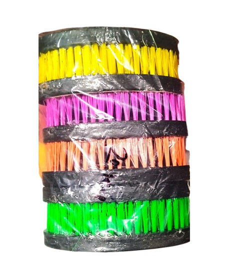 Raj Washing Brush Cloth Washing Soft Bristles Brush for Cleaning Clothes Laundry Scrub Brush with Handle Laundry Plastic Wet and Dry Brush Oval Shape Pack of 6 Pcs