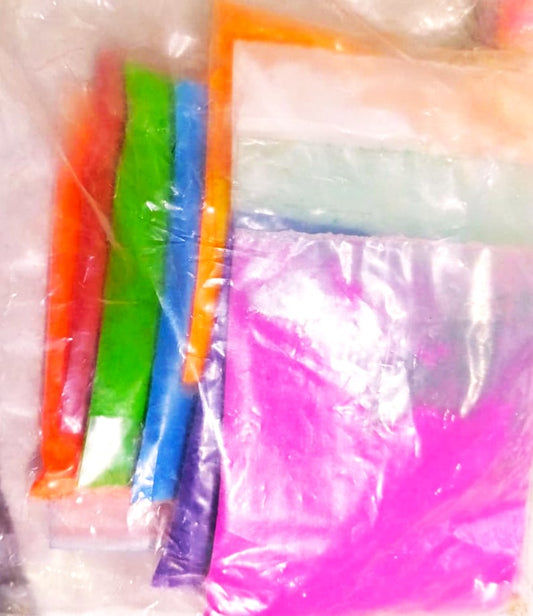 Rangoli Colour Powder Used for Decoration of Diwali Navaratri Pongal Puja Mandir and Festival Multicolour 50gm Each Pack of 10 Pcs