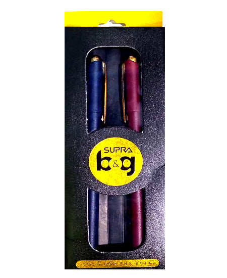 Supra b&g Pen Gold for the Bold Pens Golden Clip Smudge Free Hybrid Ink 800M Tested Contains 2 U Pens