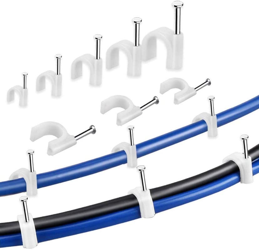 Tejas Cable Clip 6mm Diameter White Plastic Pack Of 100 Electrical Use Reliable For Home Business and Commercial Cable Management