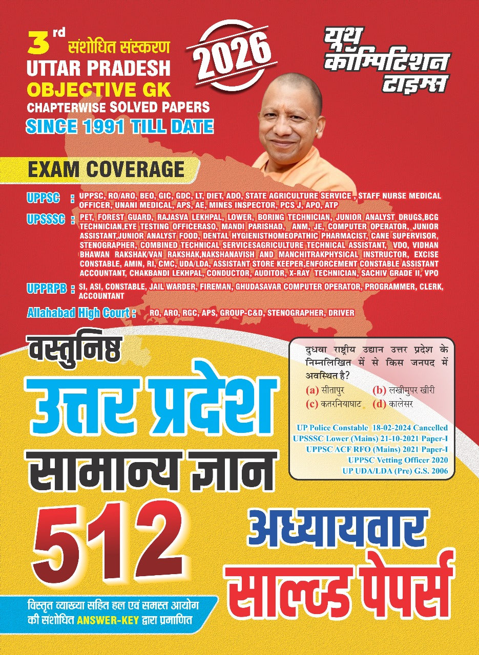 UP GK Chapterwise Solved Papers 512 Hindi Medium