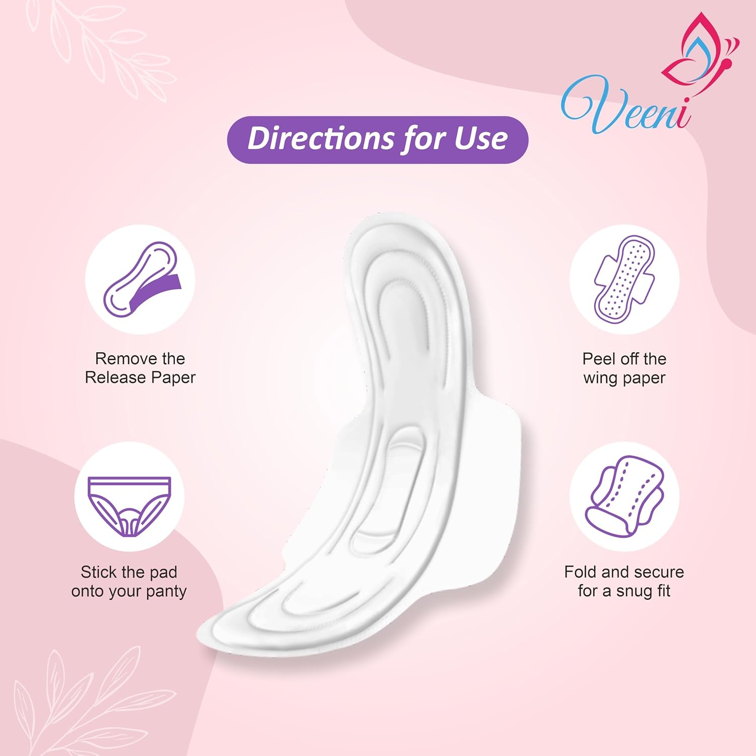 Veeni Maxi Pads XXL 320mm with Cotton Top Layer 12-Hour Protection Overnight Heavy Flow Rash Free Highly Absorbent Dry Long Time Comfort 15 Pads Pack of 1