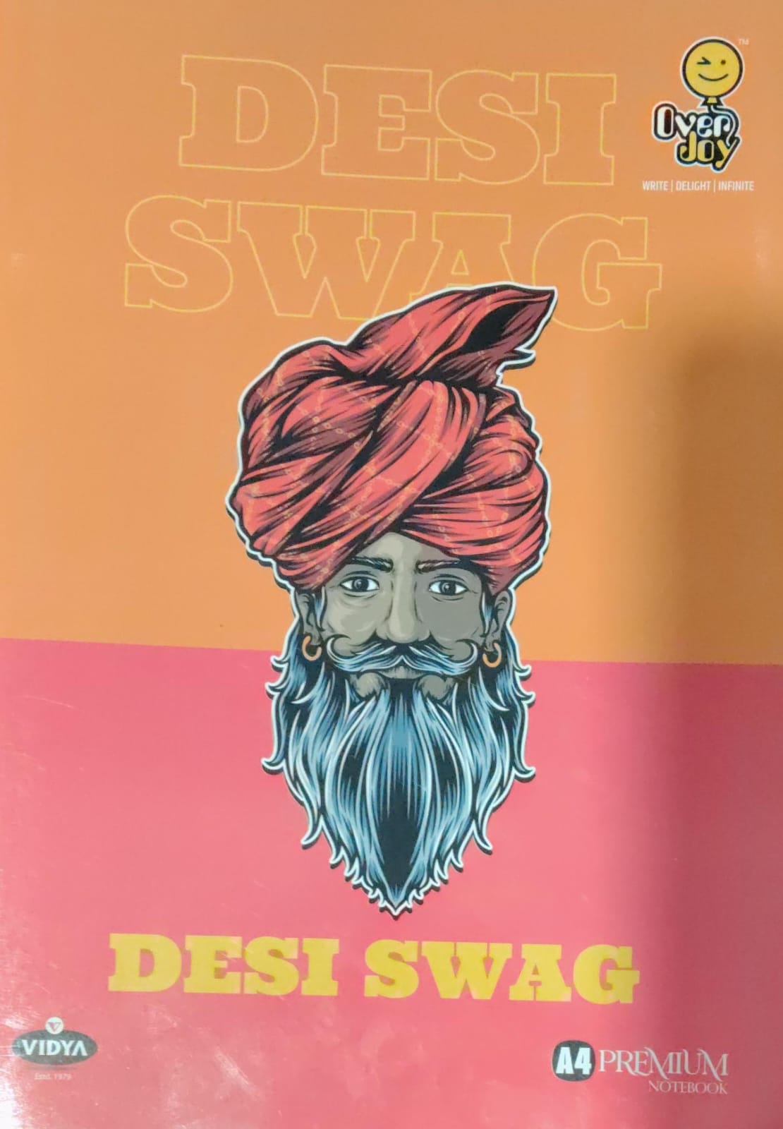Vidya Desi Swag A4 Premium Notebook Exercise A4 Notebook Size 29.7*21 CM 208 Pages Include Index
