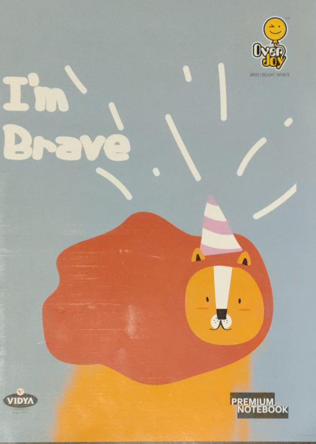 Vidya I Am Brave Premium Notebook School Notebook 172 Pages Size 24*18 CM 3 In 1 Double Line Four Line Square Include Index