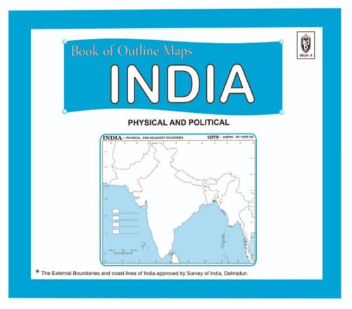 Book Of Outline Maps India Physical And Political Book With Free Khatu Shyam Sticker