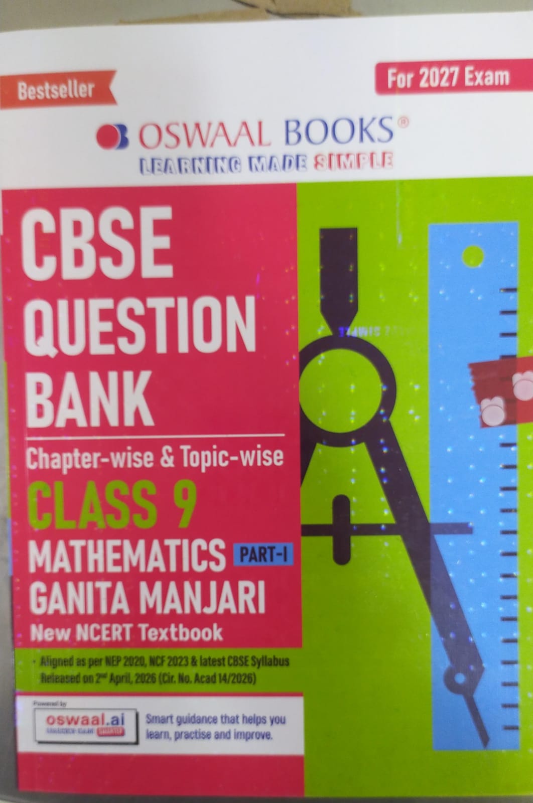 Oswaal CBSE Mathematics Part 1 Question Bank Chapterwise And Topicwise Class 9 Based on NCERT Textbook Ganita Manjari Includes Summary Competency Based Question Self Assessment And Practice Papers