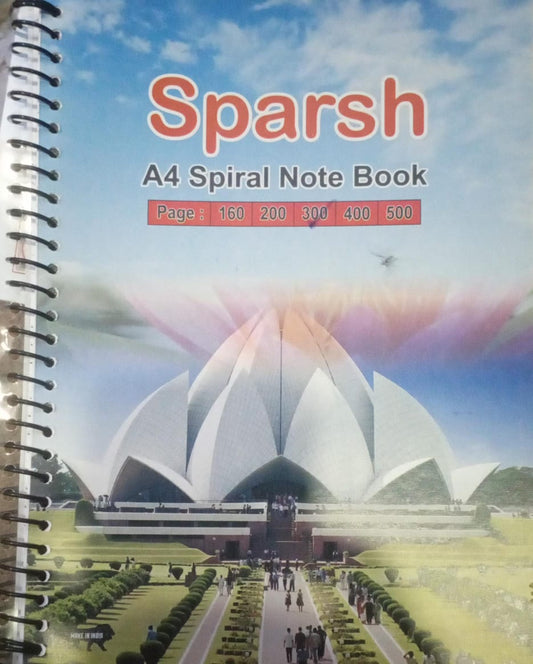 Spash A4 Spiral Note Book With Index Pages  300 Ruled Sheets  Sri Janta Book Sytal