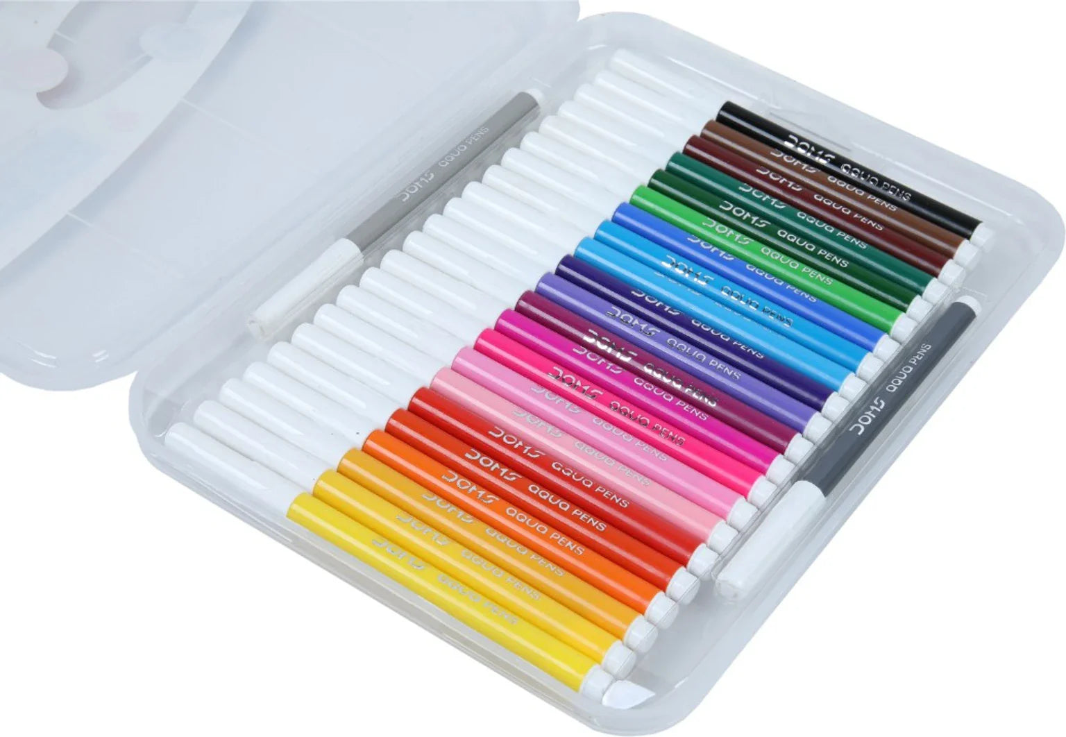 DOMS Aqua Non-Toxic Watercolour Round Nib Sketch Pens Set of 25 Multicolor
