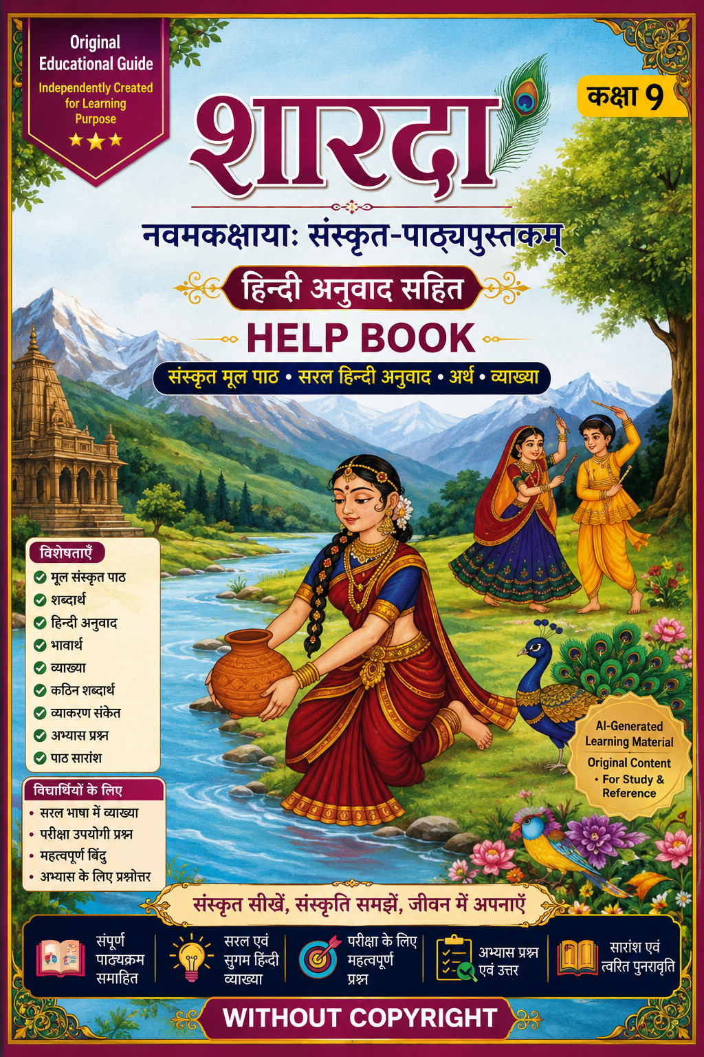 कक्षा 9 संस्कृत शारदा हेतु हिंदी अध्ययन ई-बुक निर्माण का अनुरोध