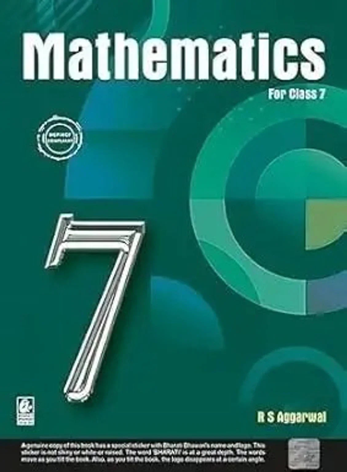 Bharti Bhawan Mathematics Class 7 English Medium By R S Agrawal With Free Khatu Shyam Sticker